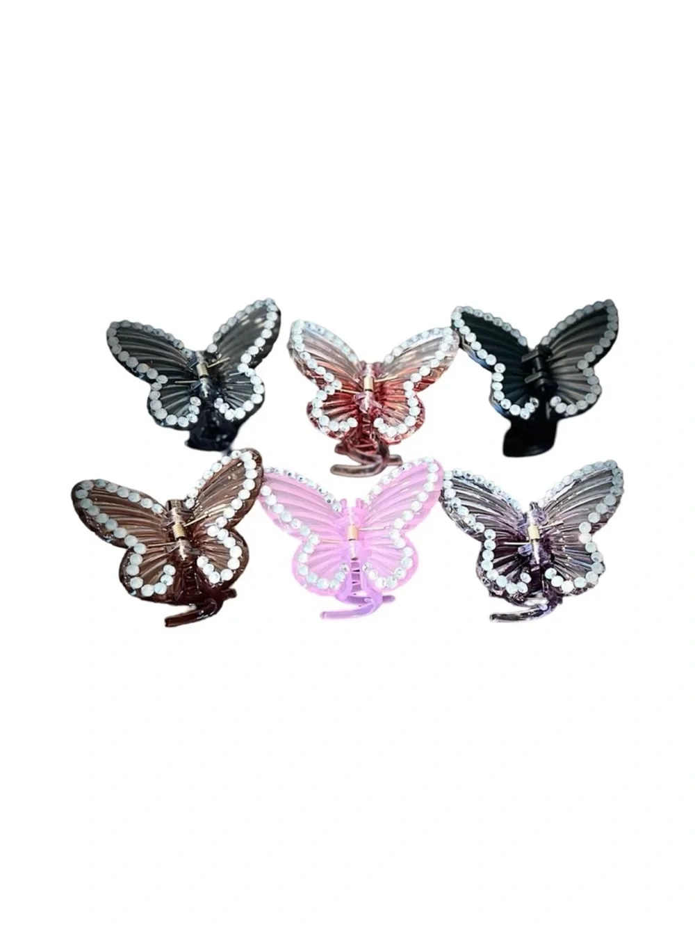 Pink Crystal Butterfly Hair Clip FINAL PRICE DROP